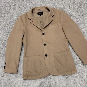 Quince Blazer 100% Mongolian Cashmere Stand Collar Chore Camel Beige Mens Small